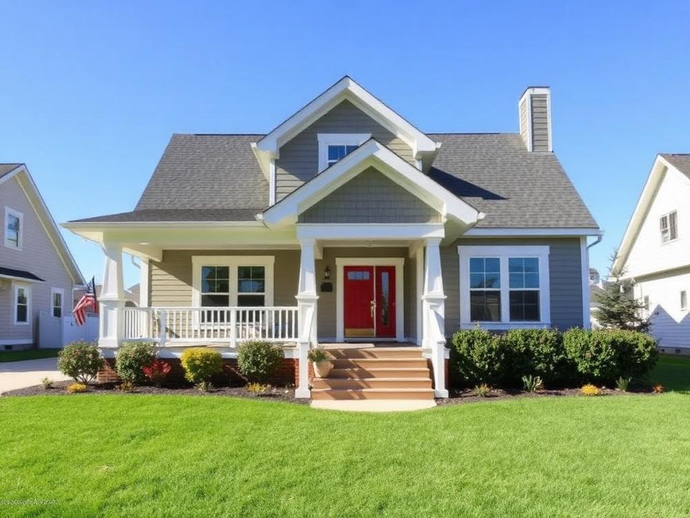 Craftsman with a wraparound porch